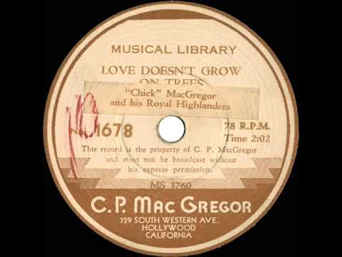 1938 Chick MacGregor (ET) - Love Doesn't Grow On Trees (instrumental)