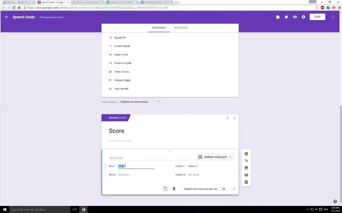 Creating a Grading Rubric for Easy Grading with Google Forms