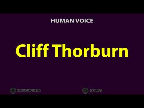 How To Pronounce Cliff Thorburn