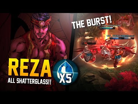 Vainglory - Breaking the Meta: ALL SHATTERGLASS!! Reza Jungle Gameplay [Update 2.7]