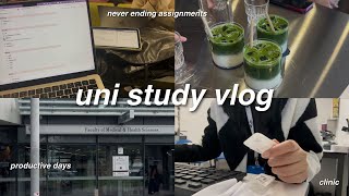 UNI VLOG: too many assignments... realistic study days, clinic, final year student life