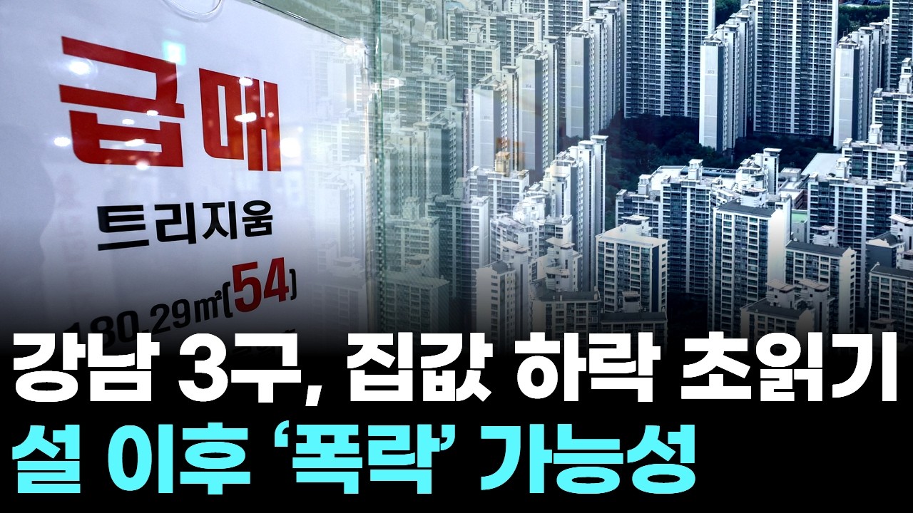 강남 3구, 집값 하락 초읽기…설 이후 ‘폭락’ 가능성