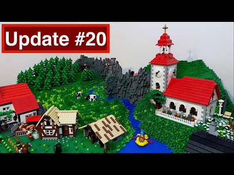 Bau einer Legostadt Teil 20. - Kirche, Friedhof und noch mehr Berg