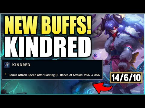 NEW Season 13 Kindred Buffs Make Kindred Jungle SO Strong! (Q BUFFS!) - League Of Legends