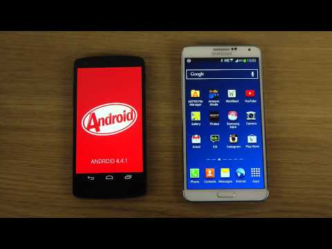 Google Nexus 5 Android 4.4.1 KitKat vs. Samsung Galaxy Note 3 Android 4.3 - Which Is Faster?