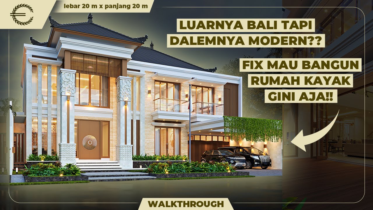 Video 3D Desain Rumah Villa Bali 2 Lantai Ibu Fitri - Bekasi, Jawa Barat