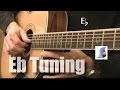 E flat tuning (1/2 step down) for Guitar