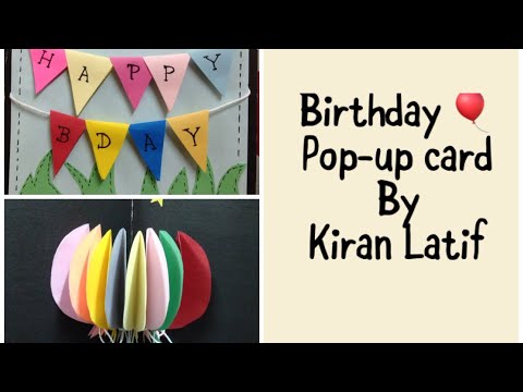 DIY Birthday Pop-Up Card Tutorial by Kiran Latif|like|Subscribe