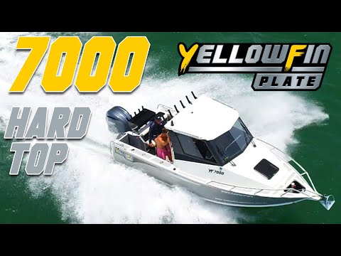 Yellowfin 7000 Hard Top + Yamaha F225HP on water review