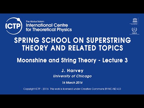 J. Harvey: Moonshine and String Theory - Lecture 3