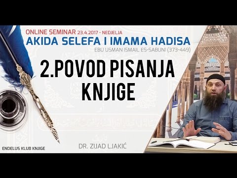 2. Povod pisanja knjige | Akida selefa i imama hadisa | dr. Zijad Ljakić