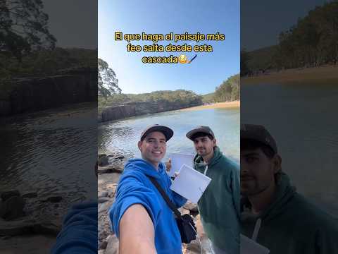 El que haga el paisaje más feo salta de la cascada 😳🖌️💙 #arte #dibujo #art @danielsteven_art