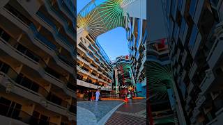 MSC World Europa at dusk