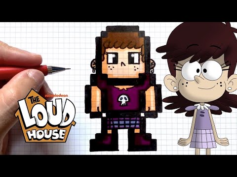 TUTO DESSIN LUNA LOUD PIXEL ART BIENVENUE CHEZ LES LOUD