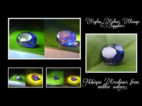 Ceylon Colour Change Sapphire - Changing Blue To Purple ( Danu Group Gemstones )