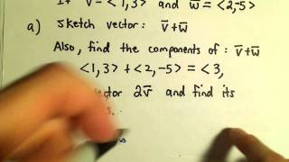 Vector Addition and Scalar Multiplication, Example 2