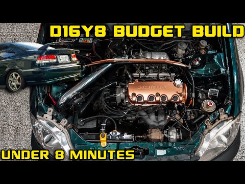 Turbocharge your D16Y8 Honda Civic in UNDER 8 Minutes!