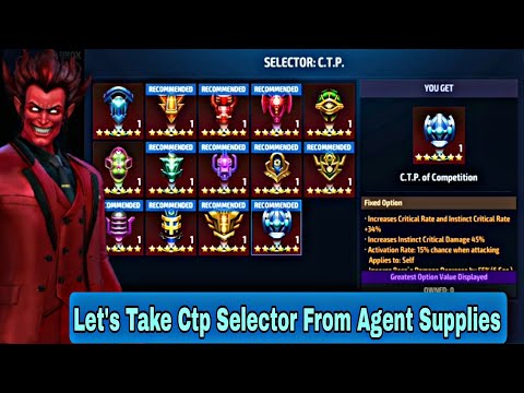 Lets Take Ctp Selector From Agent Supplies And Special Suggestions - Marvel Future Fight