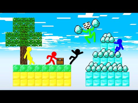 Stickman VS Minecraft: Skyblock Hacks - AVM Shorts Animation
