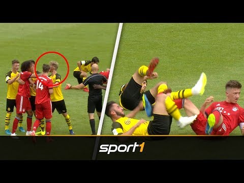 U17-Finale eskaliert: Tritte, Schläge, Platzverweise bei BVB vs. FC Bayern | SPORT1
