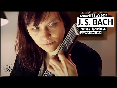 Natalia Lipnitskaya plays Johann Sebastian Bach BWV 1034 - Andante on a 2019 Dieter Müller guitar