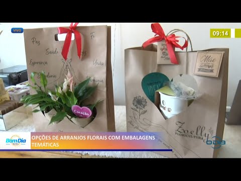 Opções de arranjos florais com embalagens temáticas 04 05 2021