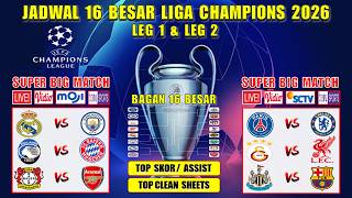 Download lagu Jadwal 16 Besar Liga Champions 2026 Leg 1 ~ REAL MADRID vs MAN CITY ~ PSG vs CHELSEA ~ UCL 2026 mp3