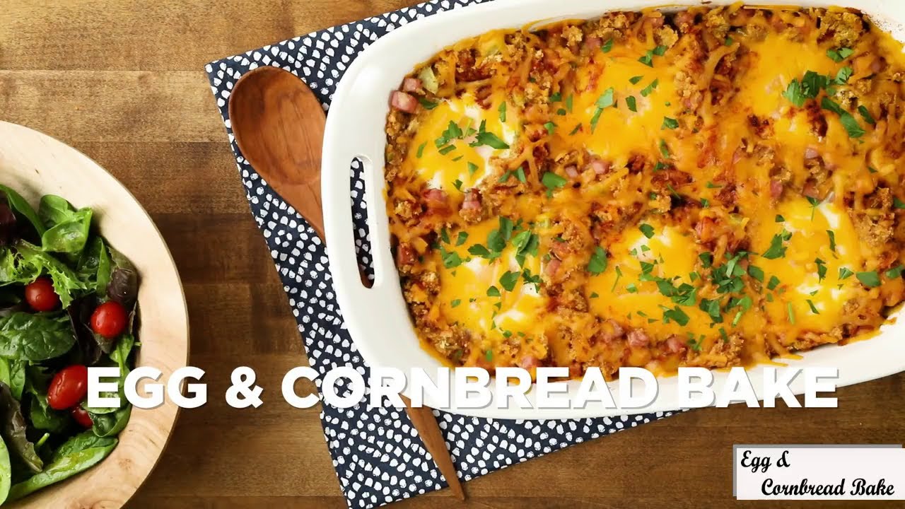 Egg and Cornbread Bake Recipe | Easy Breakfast Casserole