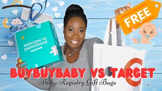 FREE GIFT REGISTRY BAGS! Target vs Buy Buy Baby Baby Registry Gift Bag | DOSSIER Valentino Voce Viva