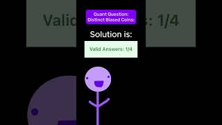Quant Interview Question - Distinct Biased Coins - Quant Questions IO #maths #quant #education