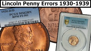 1930-1939 Wheat Penny Errors & Varieties Complete Guide - Values & Clear Explanation