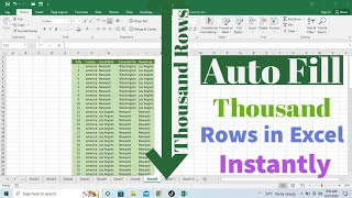 Instantly  Fill Thousands of Rows with Same Data in Excel | Auto Fill Same Word in Excel Rows