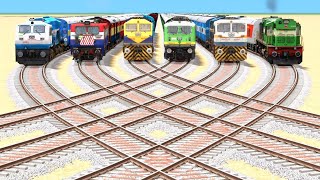 SIX TRAINS RUNS ON STRANGE AND CRAZY CURVED RAILWAY TRACKS ▶️ Train Simulator 2023 | Trains Gaming