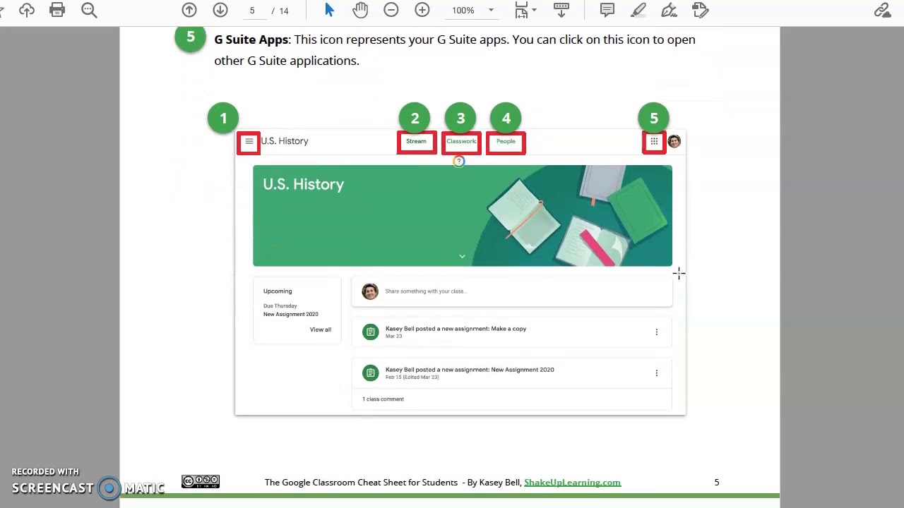 Google Classroom Cheat Sheet #1