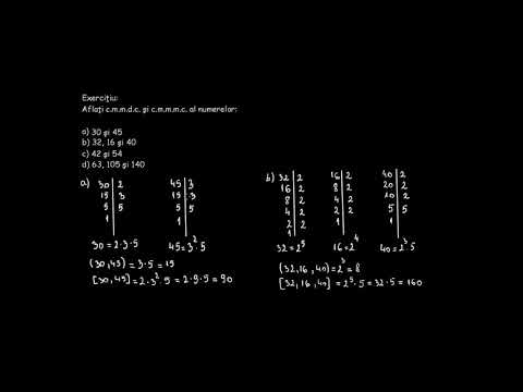 The greatest common divisor and the least common multiple | Lectii-Virtuale.ro