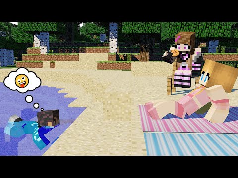Chilling on the beach But Mr. RIS 😡 | Bangla Minecraft Gameplay | Bidushi Plays