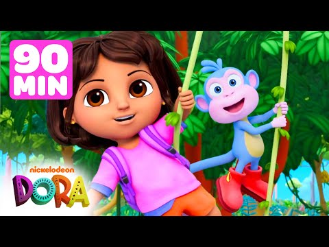 Dora and Boots Swing on Vines! & More Rainforest Adventures for 90 Minutes! #2 | Dora & Friends