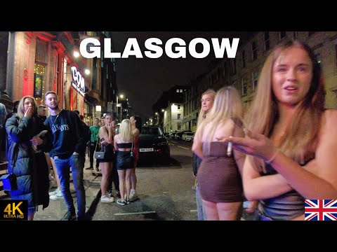 SATURDAY NIGHT GLASGOW NIGHTLIFE  WALKING TOUR