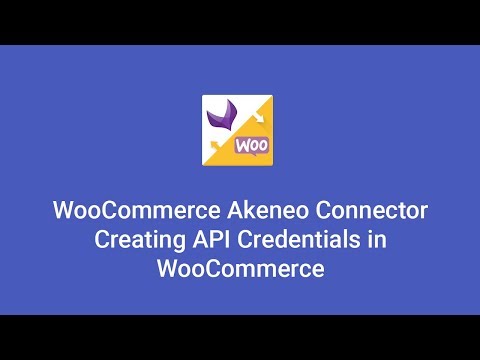 WooCommerce Akeneo Connector - Creating API credentials in WooCommerce