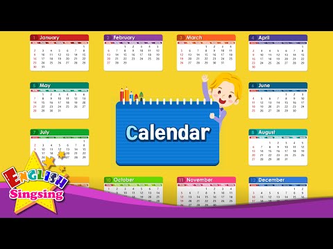 Kids vocabulary - Calendar - Months and Days - Learn English for kids - English educational video