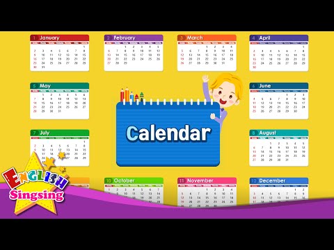 Calendar - Months and Days - Kids vocabulary - Learn English for kids - English educational video
