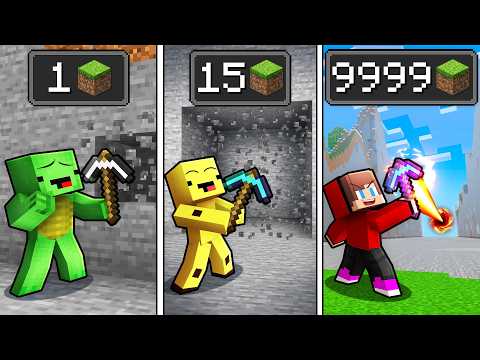 JJ vs Mikey vs Banana Kid: BLOCK RACE BATTLE in Minecraft!