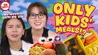 We Survived On Only Kids’ Meals for 24 Hours! | 24 Hours Challenges