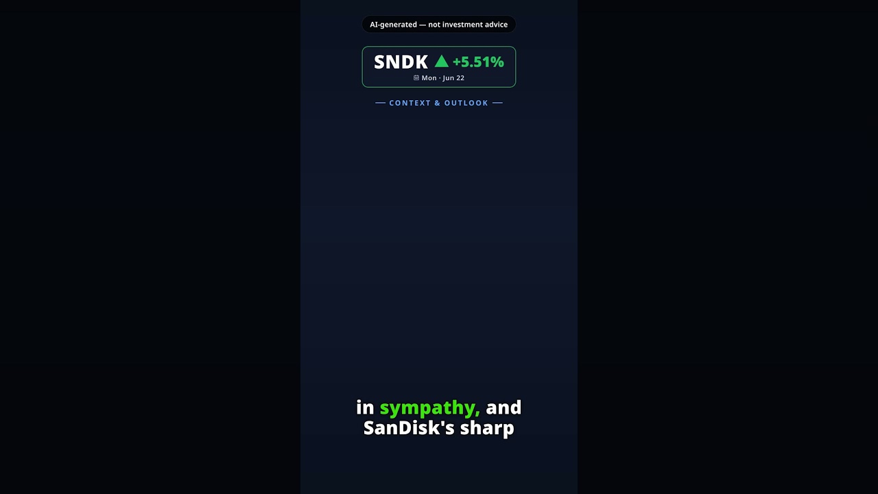 Why Is Sandisk Stock Spiking Today? SNDK +5.51% (Jun 22) — Semiconductor Sector Rally