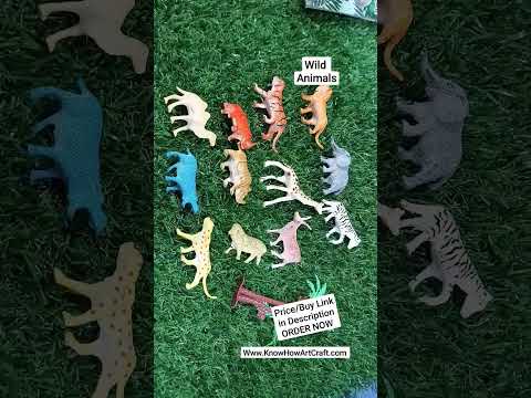 plastic wild animals for  school project