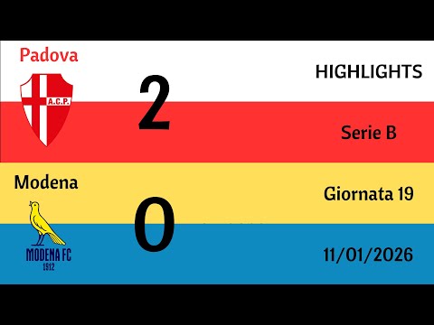Padova - Modena 2-0 | HIGHLIGHTS Serie B | 19 Giornata 11/01/2026