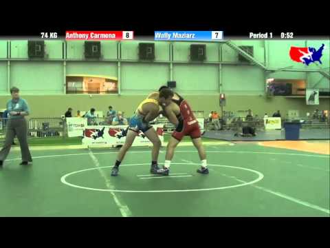 Anthony Carmona vs. Wally Maziarz at 2013 ASICS University Nationals - GR