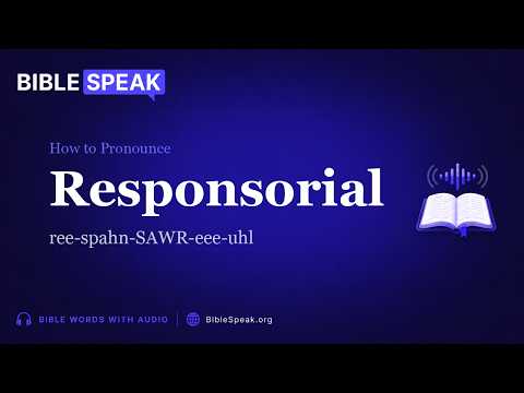 How to Pronounce Responsorial video thumbnail