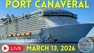 LIVE: Watching the Cruise Ships Leaving Port Canaveral LIVE! (March 13, 2026)