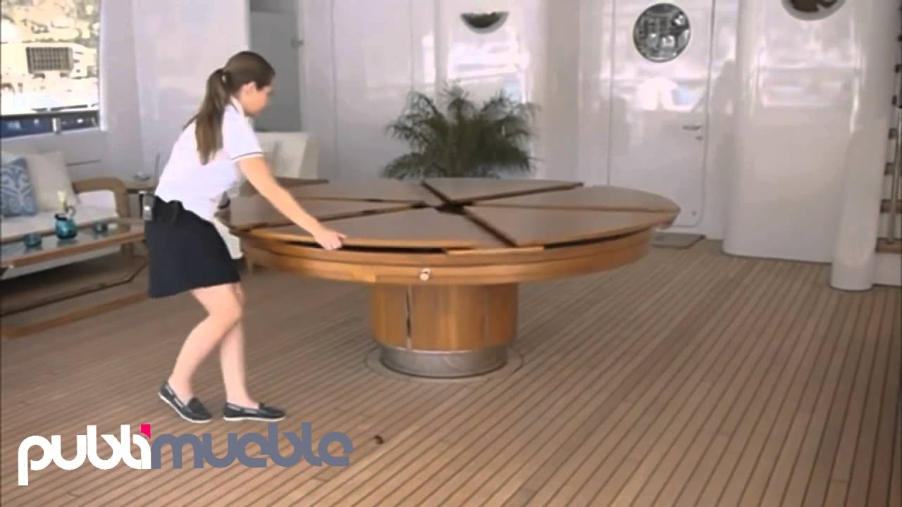 Mesa de comedor extensible giratoria